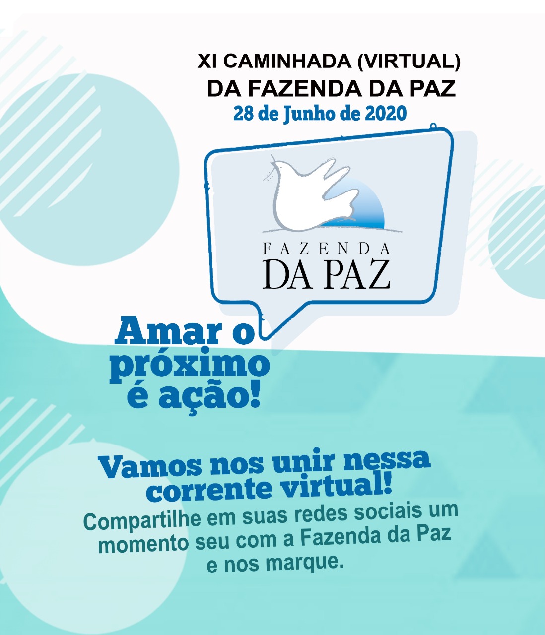 Fazenda da Paz promove primeira Caminhada Virtual neste domingo (28)