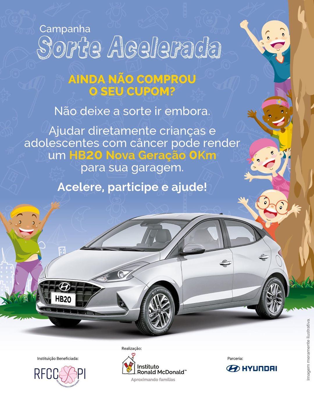 Campanha sorteará um carro zero e beneficiará crianças e adolescentes com câncer no Piauí