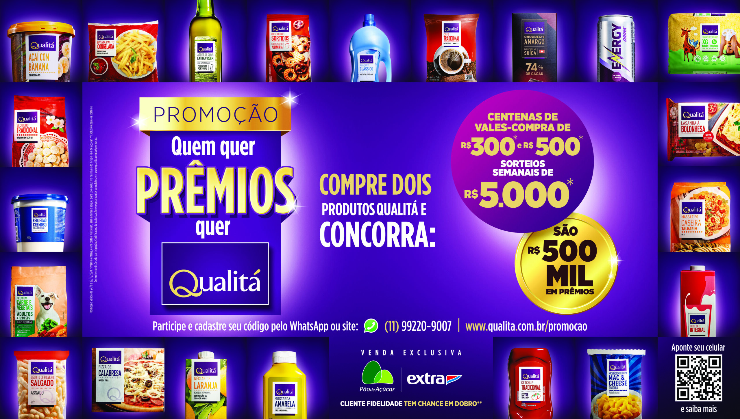 Qualitá distribui R$ 500 mil em prêmios durante promoção inédita