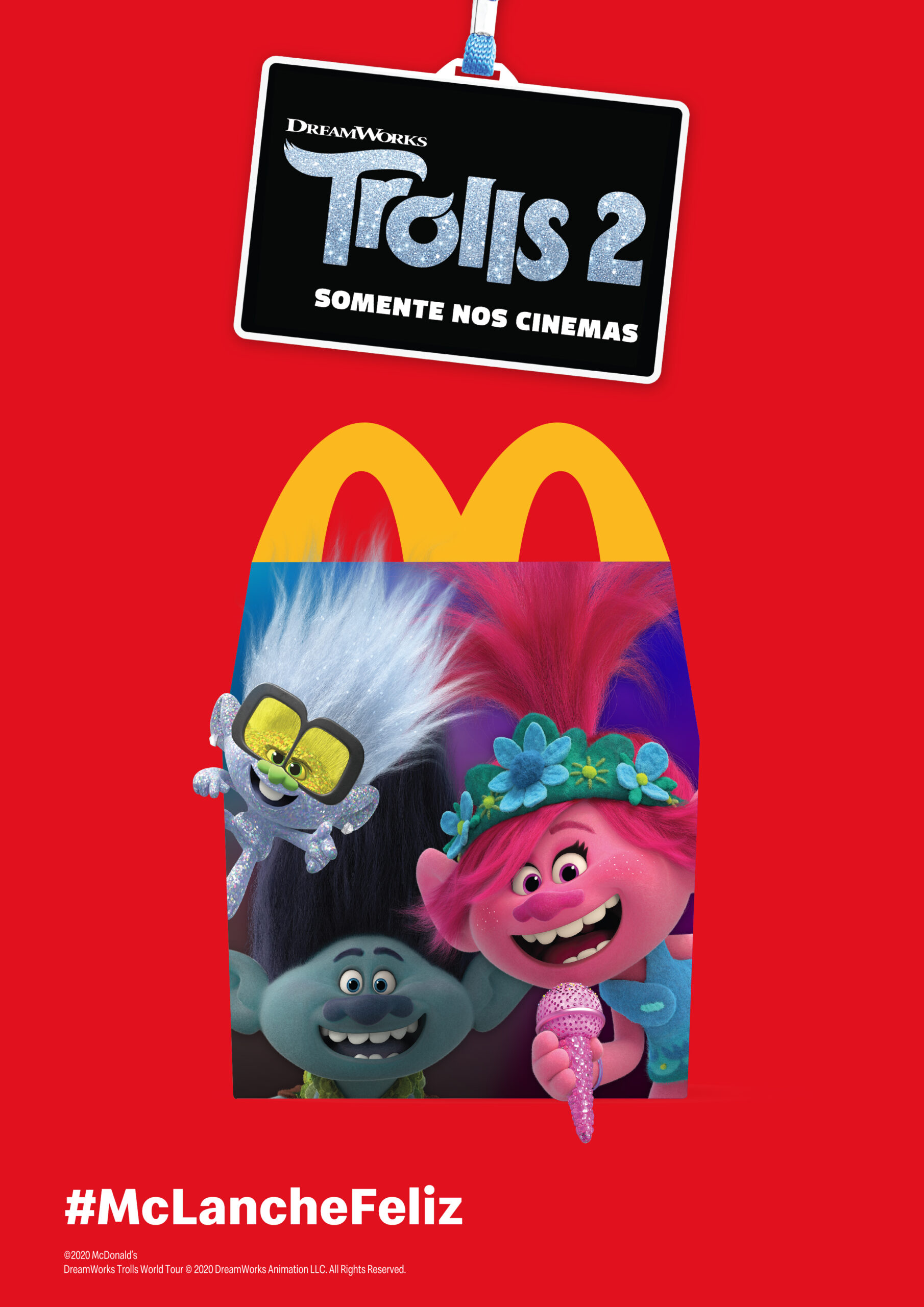 McLanche Feliz virá acompanhado de bonecos do Trolls 2