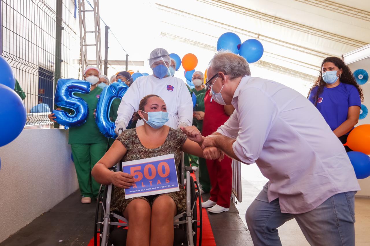 Hospital de Campanha comemora alta de 500 pacientes com Covid-19