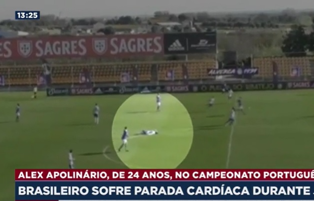 Alex Apolinário sofre parada cardiorrespiratória em jogo em Portugal