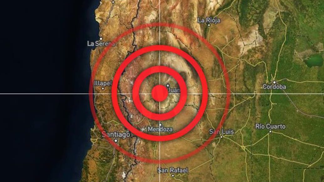 Terremoto é registrado perto da fronteira da Argentina com o Chile