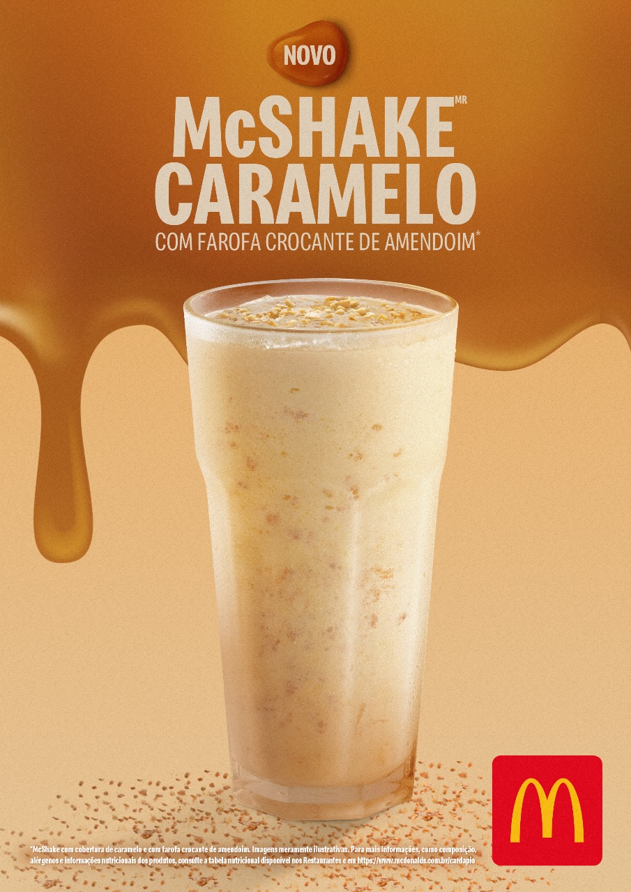 Méqui: Calda de caramelo retorna com o novo McShake Caramelo com Paçoca